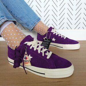 CONVERSE CONS One Star Pro OX Size 8.5 Women Shoes Suede Purple Sneakers A08141C